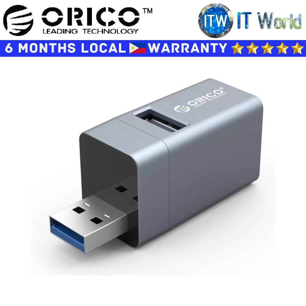 Orico USB Hub Mini 3-in-1 Grey (MINI-U32L-GY-BP)