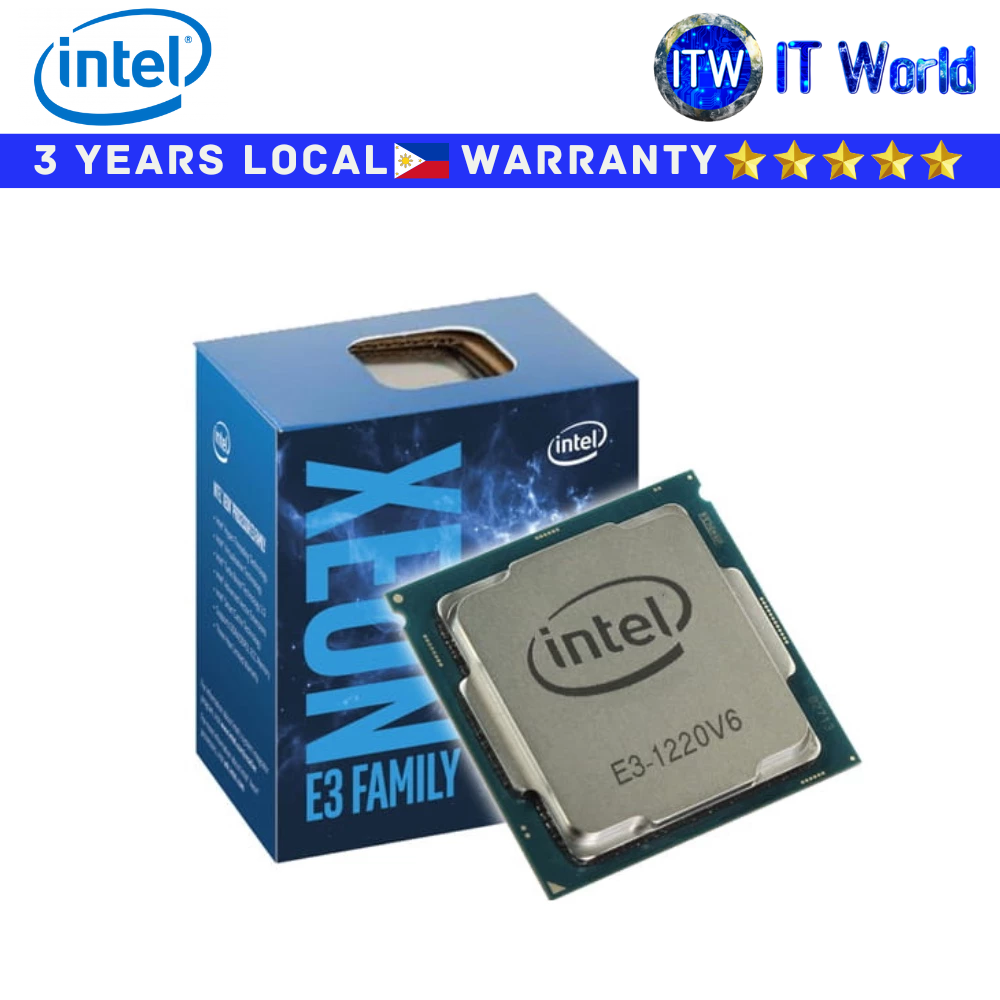 Intel Xeon E3-1220 v6 8M Cache, 3.00Ghz Desktop Processor (BX80677E31220V6)