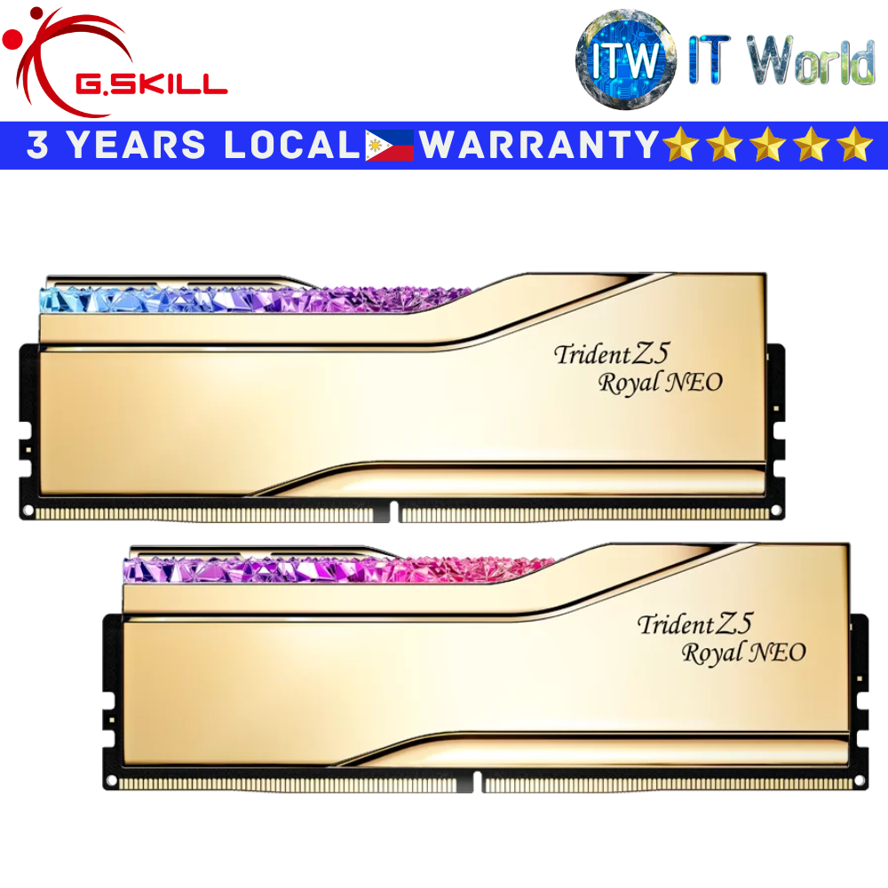 G.Skill DDR5 RAM 32GB (16GBx2) 6000Mhz Trident Z5 Royal Neo Memory (F5-6000J2836G16GX2-TR5NG)