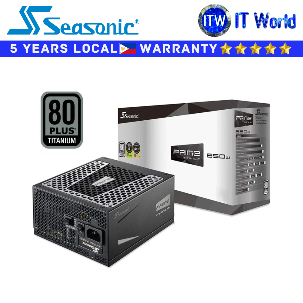 Seasonic PSU 850W Power Supply Unit Prime Ultra 80+ Titanium Fully Modular (SSR-850TR)