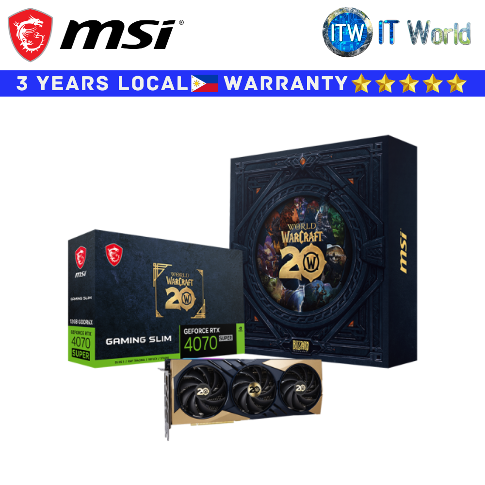 MSI RTX4070 SUPER 12GB Gaming Slim World of Warcraft Edition Graphics Card