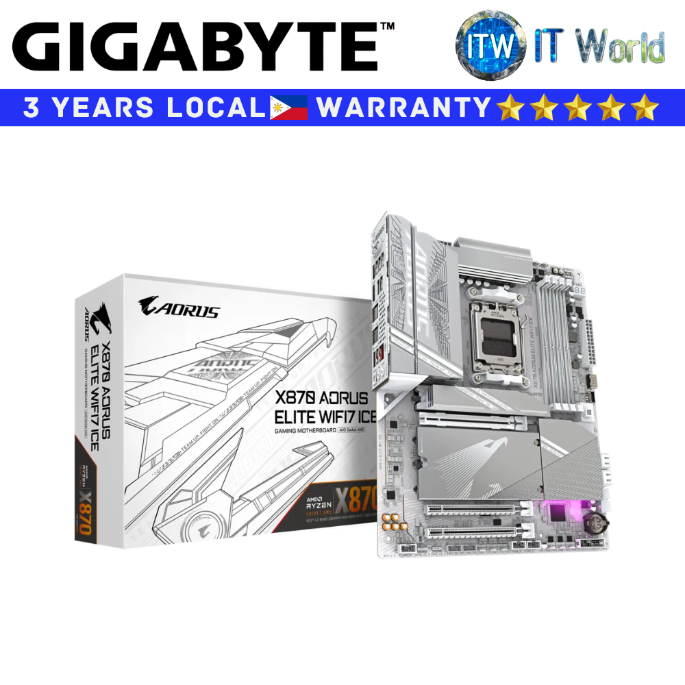 Gigabyte Motherboard X870 Aorus Elite Wifi7 Ice ATX AM5 DDR5 (GA-X870-A-ELITE-WF7-ICE)