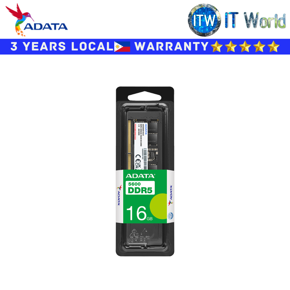 Adata 16GB SSD 5600MT/s UDIMM Memory Module (AD-AD5U560016G-S)