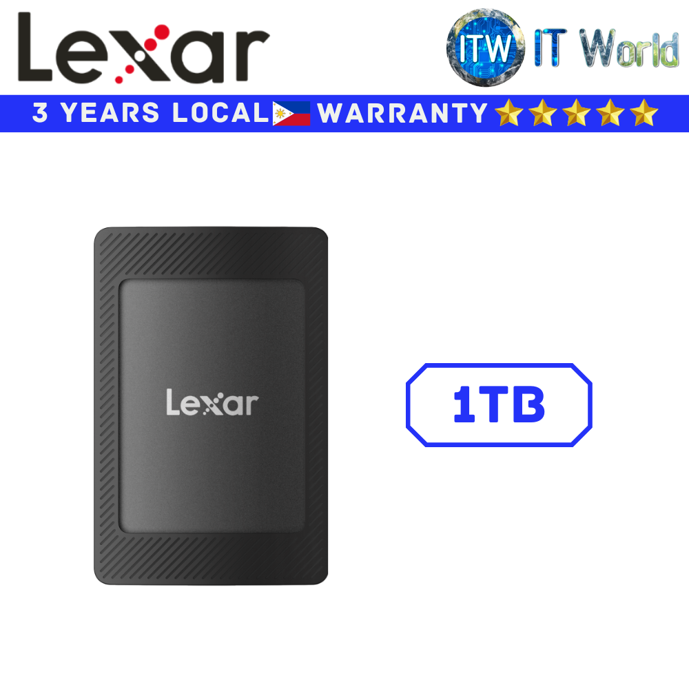 Lexar 1TB SSD SL500 Portable SSD with Magnetic Set up to 2000MB/s read External (LSL500M001T-RNBNG)