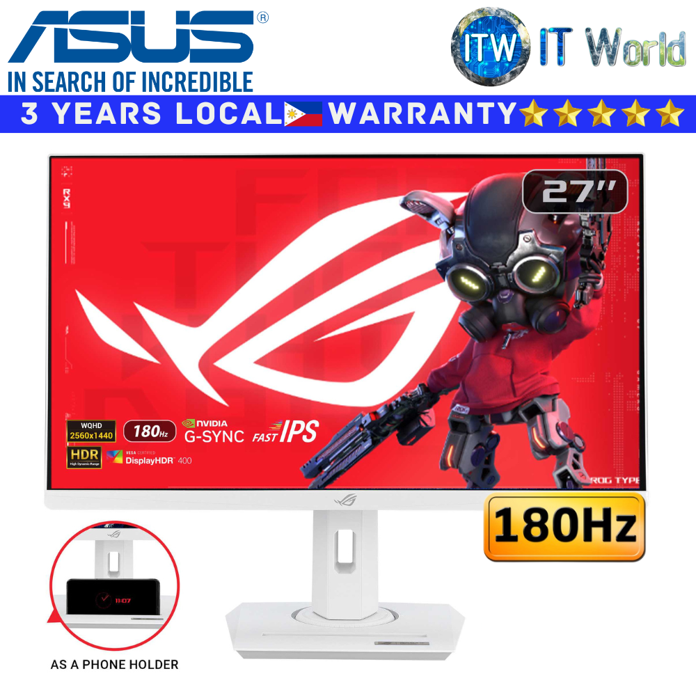 ASUS Gaming Monitor ROG Strix XG27ACS-W 27&quot; 2560x1440 / 180Hz / Fast IPS / 1ms GTG