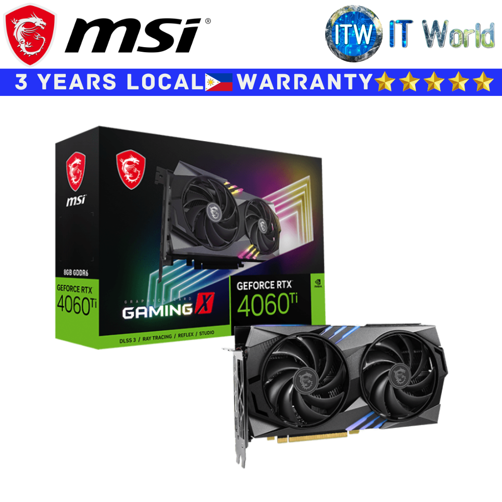 MSI RTX 4060 Ti Gaming X 8GB GDDR6 Geforce Graphic Card