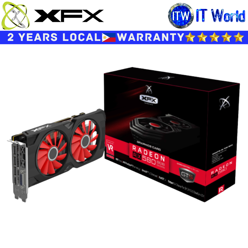 XFX RX 580 8GB GDDR5 AMD Radeon Graphic Card (RX-580S85DD6)