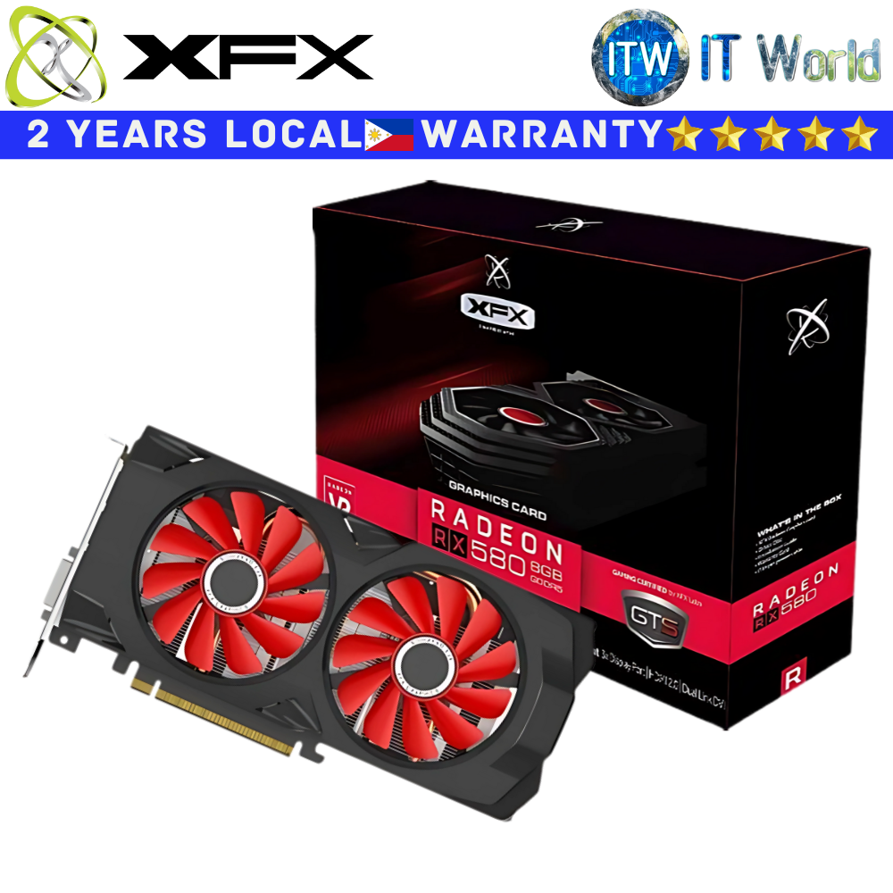 XFX RX 580 GTS XXX Edition S Version 8GB GDDR5 AMD Radeon Graphic Card (RX-580S85DD6)