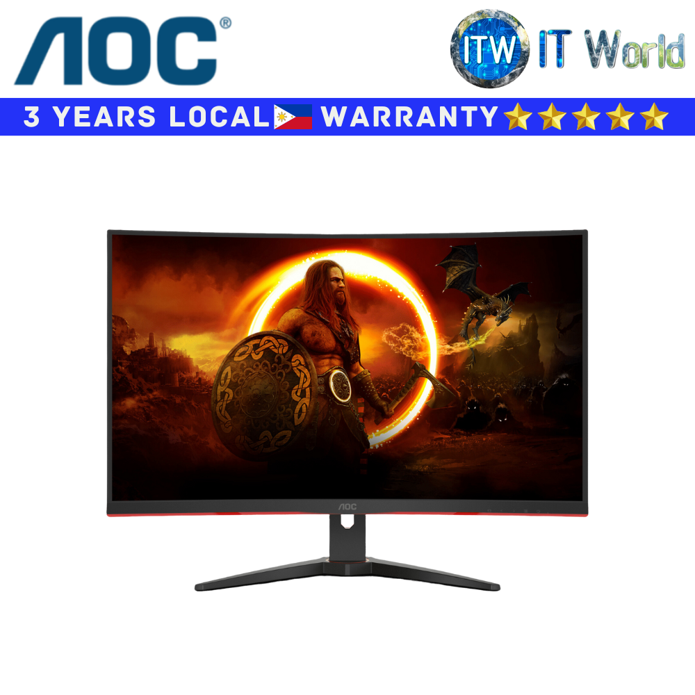 Itw | AOC Curved Gaming Monitor 32&quot;(1920×1080 FHD) / 250Hz / VA 1500R / 0.5ms MPRT / C32G2ZE2