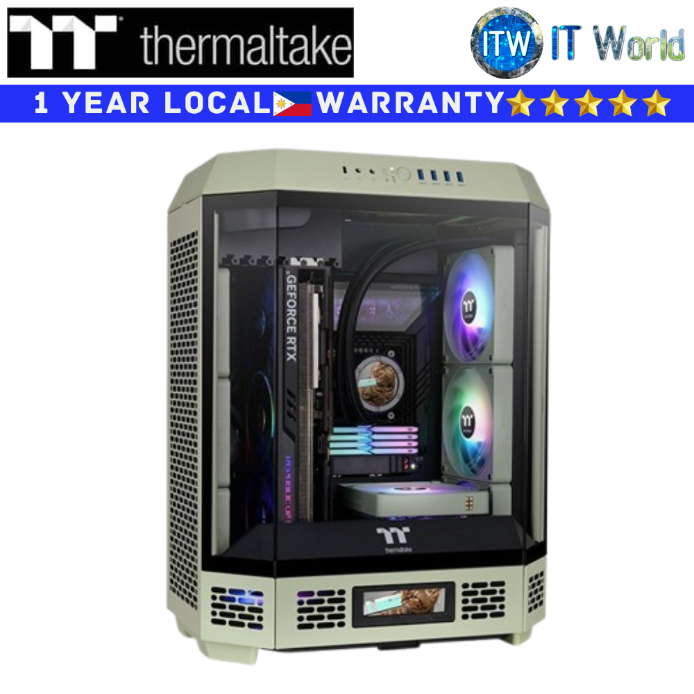 Thermaltake Computer PC Case The Tower 600 Mid Tower (Matcha Green)