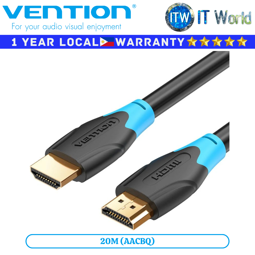 Itw | Vention Cable AACB HDMI Male to Male 2.0 4K 1080p HDMI Adapter PVC (10M | 15M | 20M) (20M)