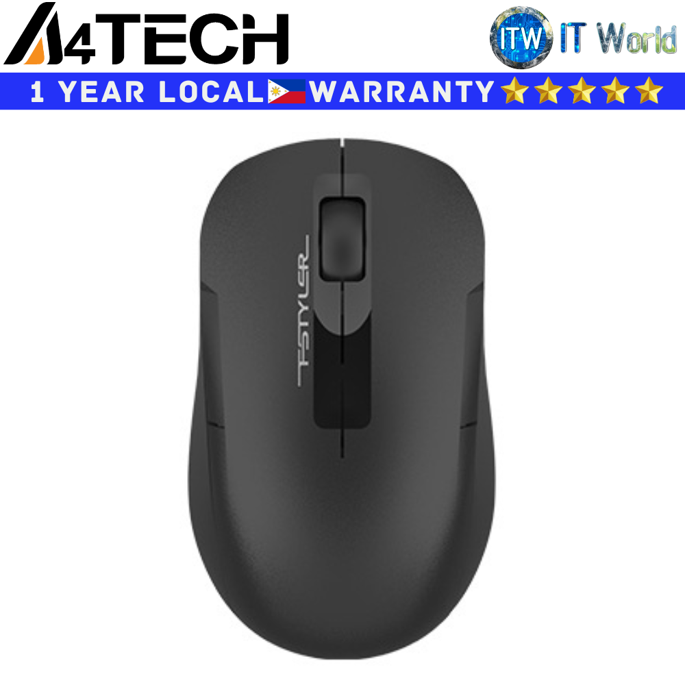 A4Tech Wireless Mouse FG15C Air2 2.4G USB Black Fstyler Collection Dual-Function Air Mouse