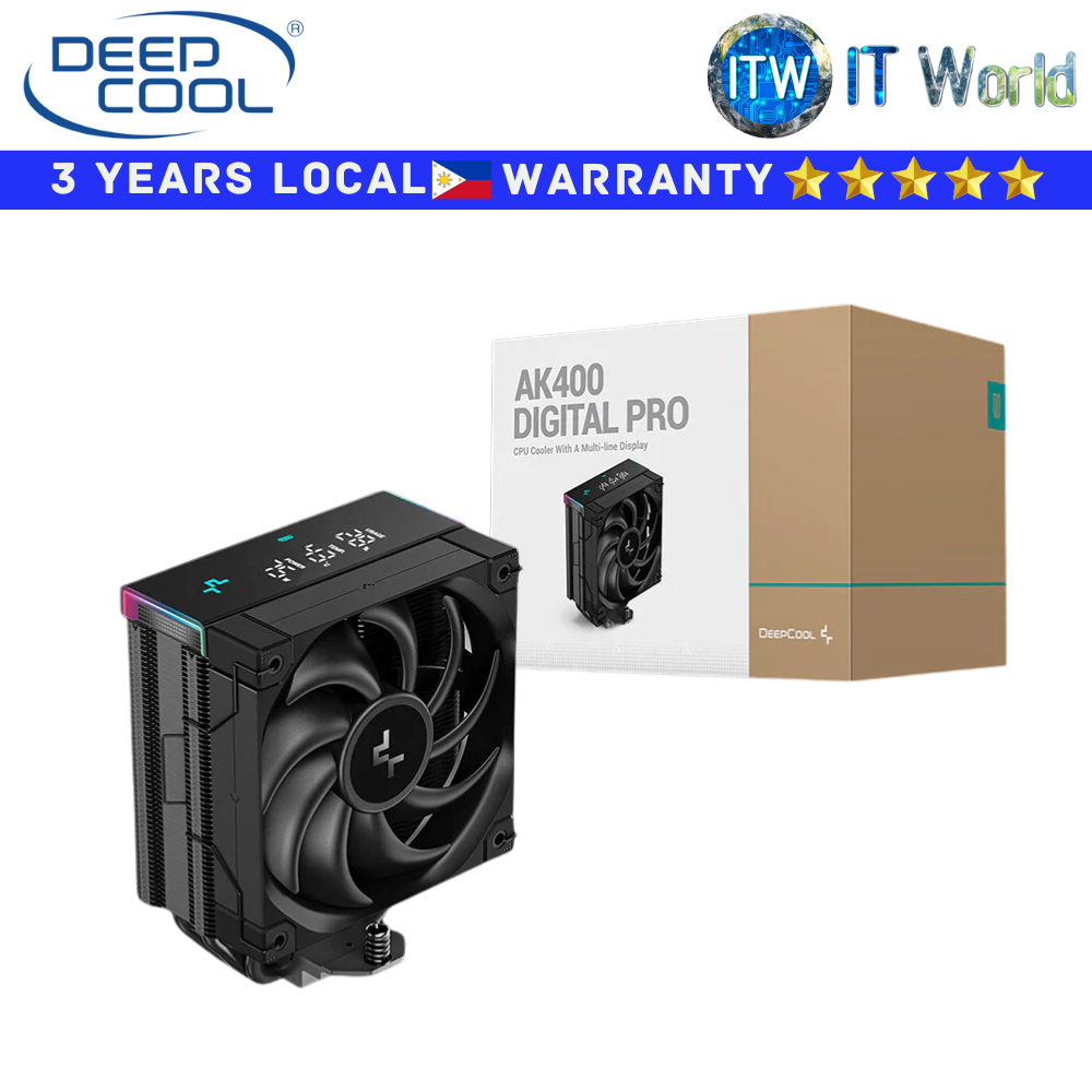 Deepcool CPU Cooler Fan AK400 Digital PRO Air Cooler Fluid Dynamic Bearing (R-AK400-BKAPMN-G)