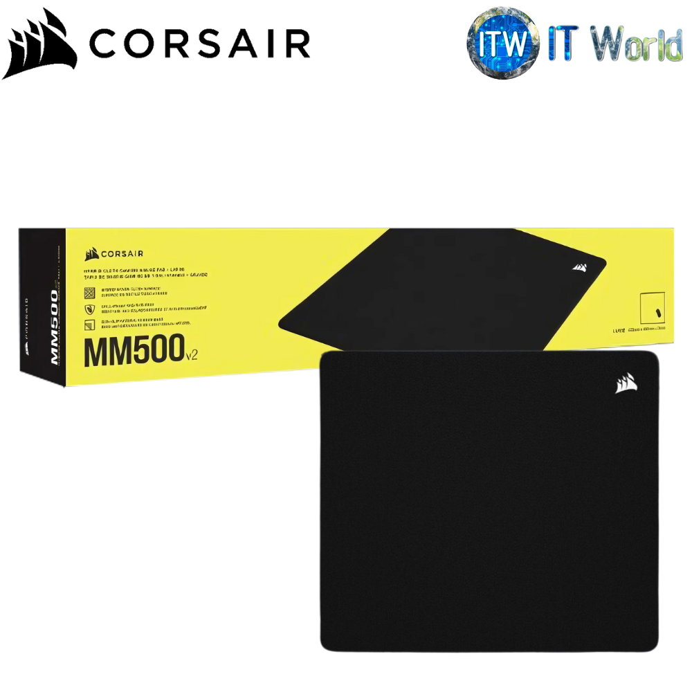 Corsair Gaming Mousepad MM500 V2 Hybrid Cloth Large Non-Slip Rubber Base (CS-CH-941B161-WW)