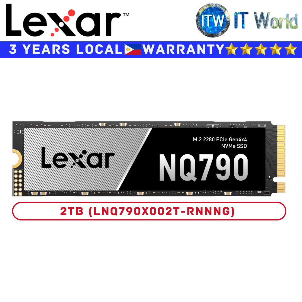 Lexar 2TB SSD M2 NVMe SSD M.2 NVMe NQ790 PCIe Gen4x4 M.2 2280 Internal (LNQ790X002T-RNNNG)