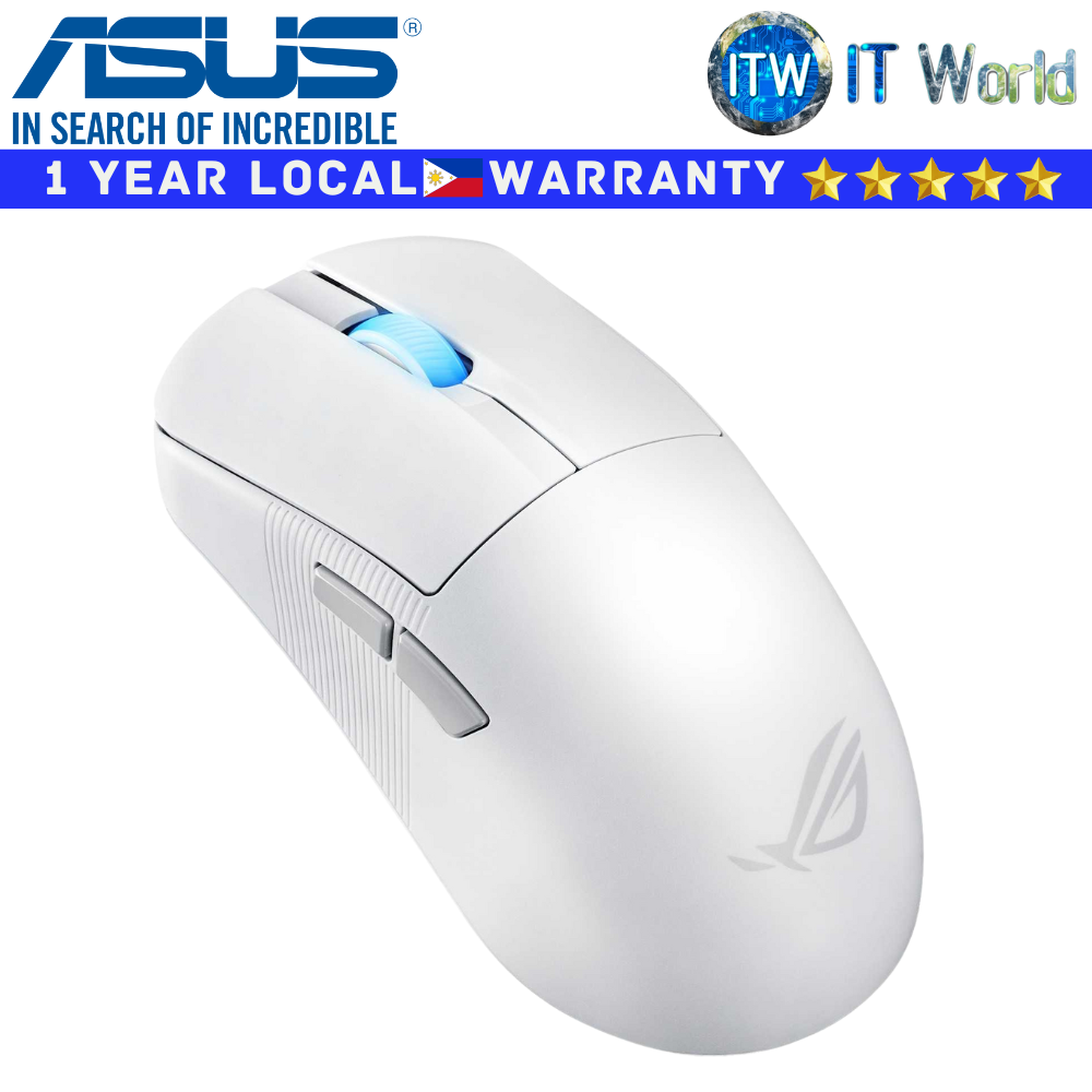 ASUS Wireless Gaming Mouse P716 ROG Harpe Ace Mini Ultralight (Moonlight White)