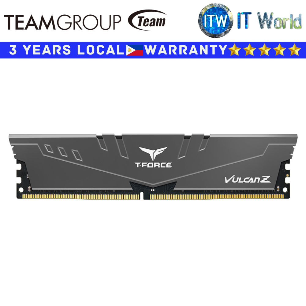 Teamgroup DDR4 RAM 8GB (1x8GB) 3200Mhz Vulcan Z Gray Desktop Memory (TLZGD48G3200HC16F01)