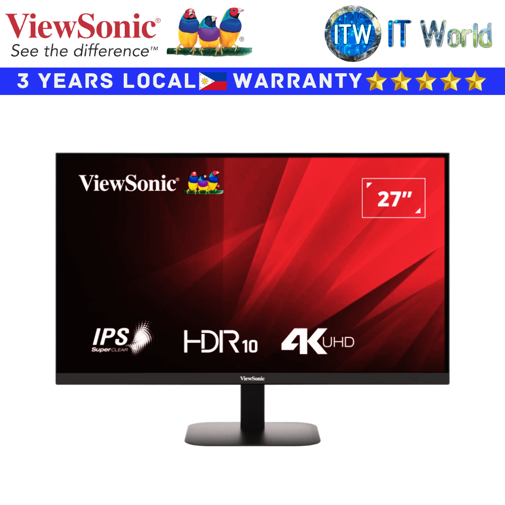 Itw | Viewsonic Monitor 27&quot;(3840x2160 4K UHD) / 60Hz / IPS / 4ms GTG / VA2708-4K-MHD