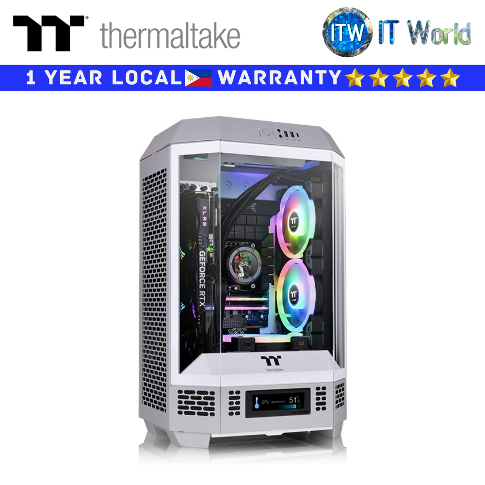 Thermaltake mATX Computer Case The Tower 300 Micro Tower 3mm Tempered Glass (Limestone)