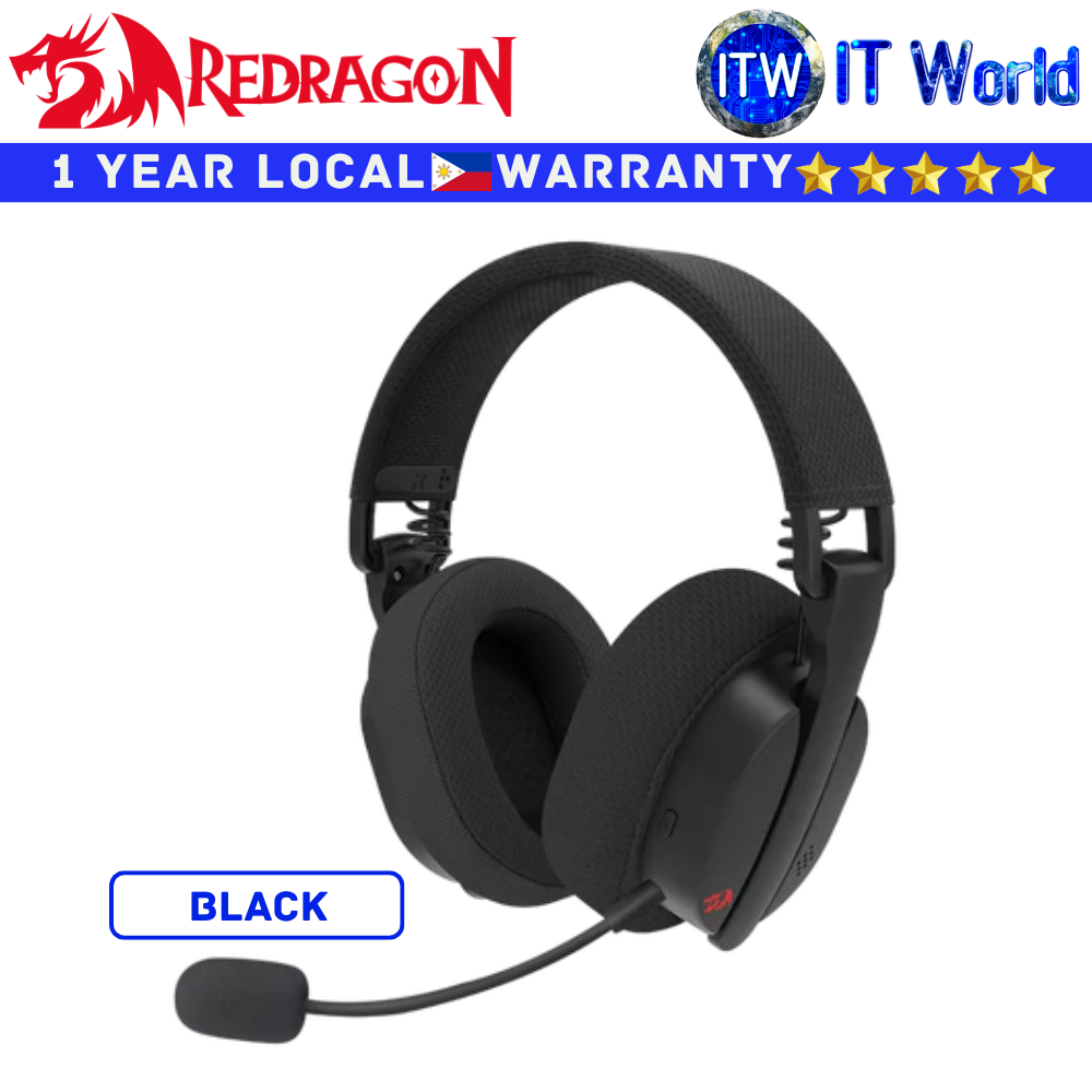 Redragon Wireless Gaming Headphones H888 Luce 3-modes Connection Lightweight (Black)