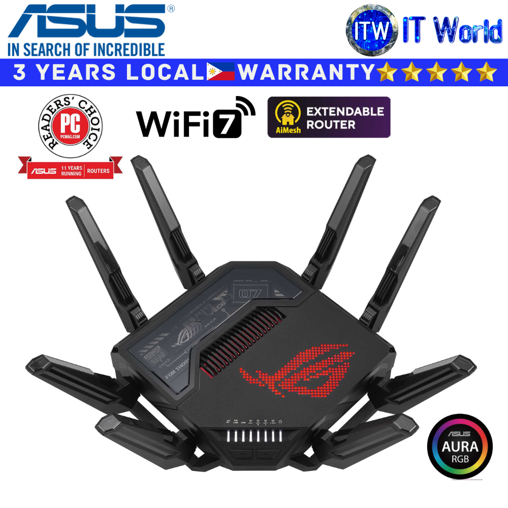 ASUS Wireless Gaming Router ROG Rapture GT-BE98 BE25000 Quad-Band Wifi7