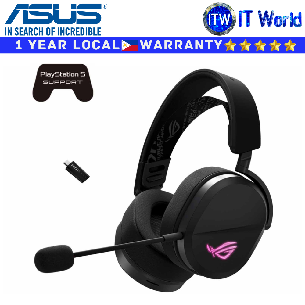 Itw | ASUS Wireless Gaming Headset A501 ROG Pelta Black Tri-mode Connectivity RGB Lightweight