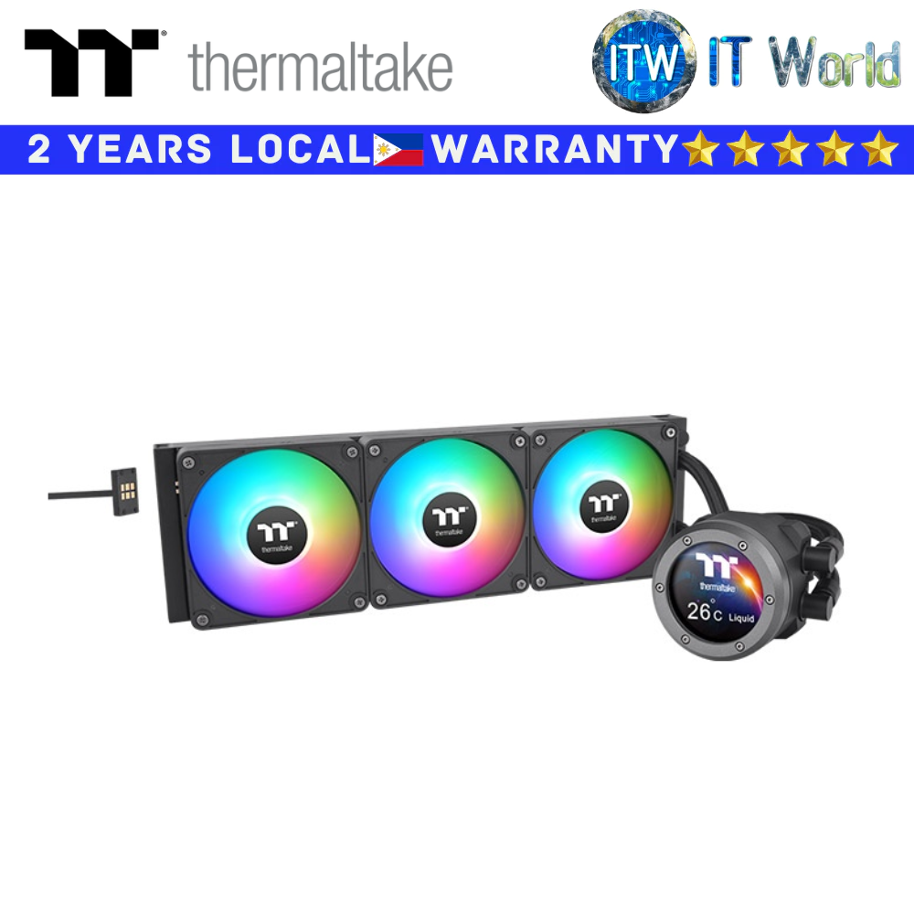 Thermaltake CPU Cooler Fan AIO Liquid Cooler TH360 V2 Ultra EX ARGB Sync Magnetic LCD (CL-W415-PL12SW-A)