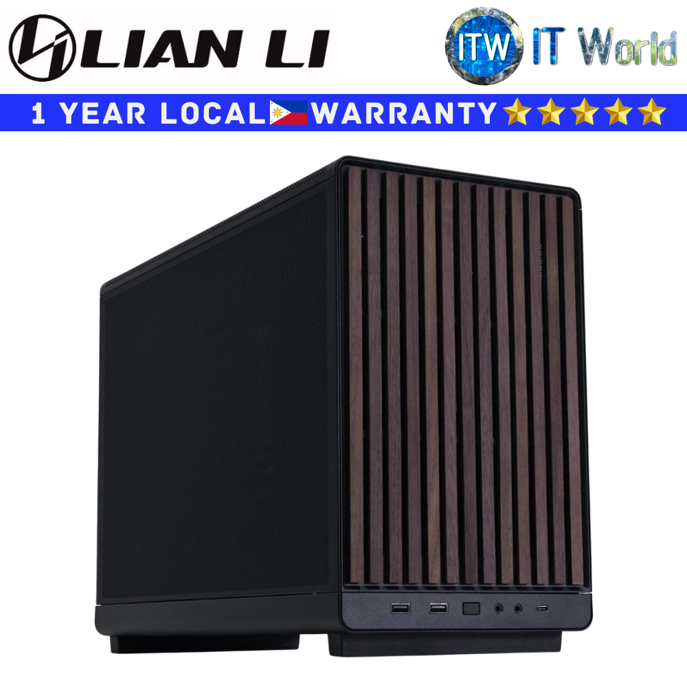 Lian Li Computer PC Case A3-mATX Minimalistic Sleek Design Wooden Black (G99.A3X.WD.00)