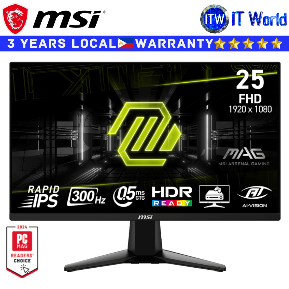 MSI Gaming Monitor MAG 255XF 24.5&quot; 1920x1080 FHD / Rapid IPS / 300Hz / 0.5ms GTG