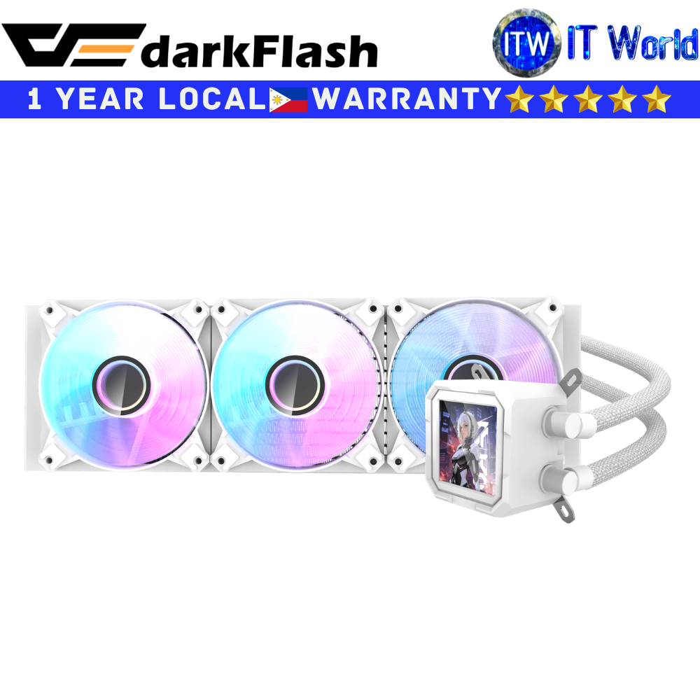 Darkflash CPU Cooler Fan Wave Series DV360S AIO 360mm Liquid Hydraulic Bearing (White)