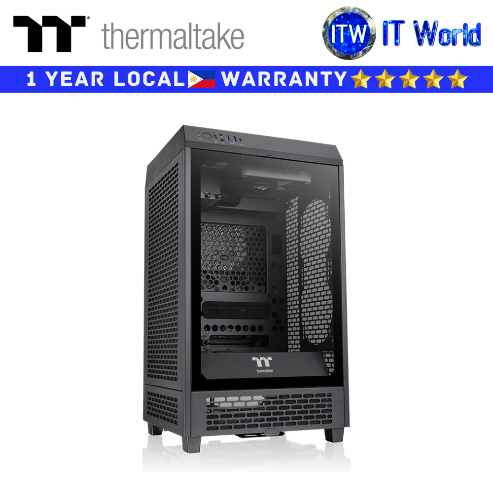 Thermaltake Computer PC Case The Tower 200 Mini Tower Tempered Glass (CA-1X9-00S1WN-00)