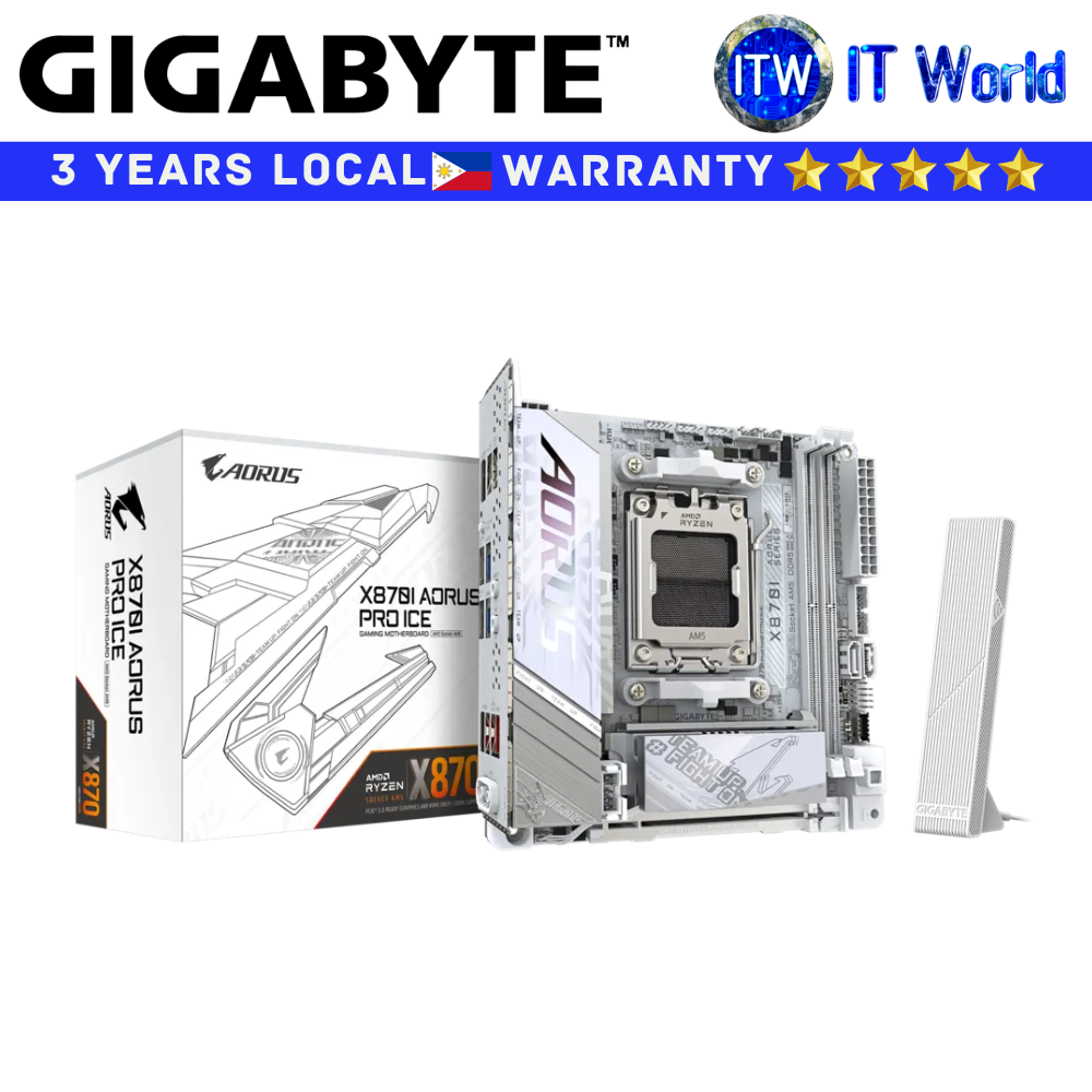 Gigabyte Motherboard X870I AORUS PRO ICE mITX AM5 DDR5