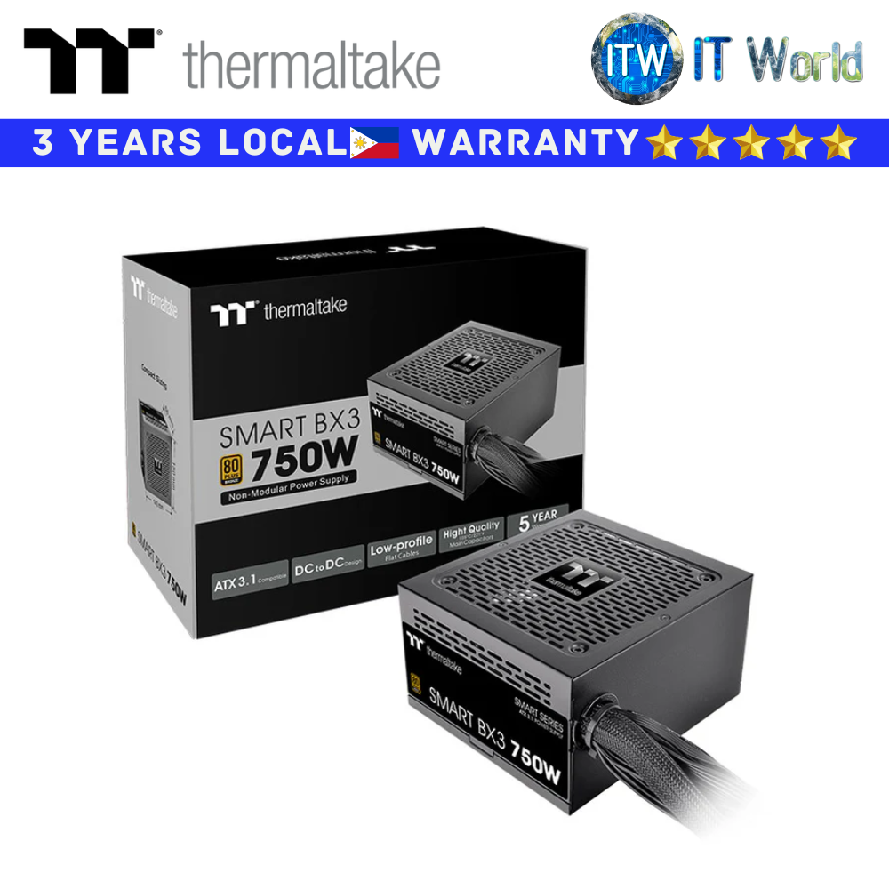 Thermaltake PSU 750W Power Supply Unit Smart BX3 80+ Bronze Non-Modular (PS-SPD-0750NNFABU-3)