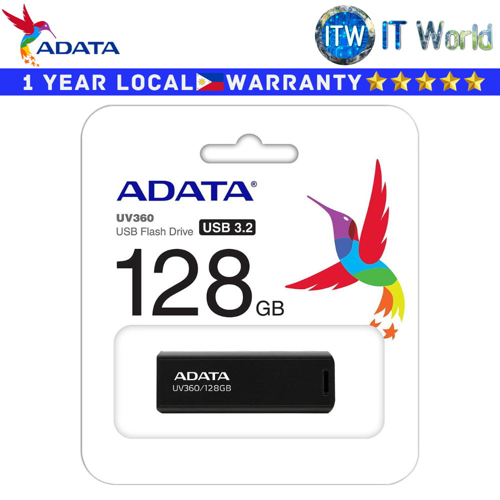 Adata USB Flash Drive UV360 128GB USB 3.2 Gen1 Black (AUV360-128G-RBK)