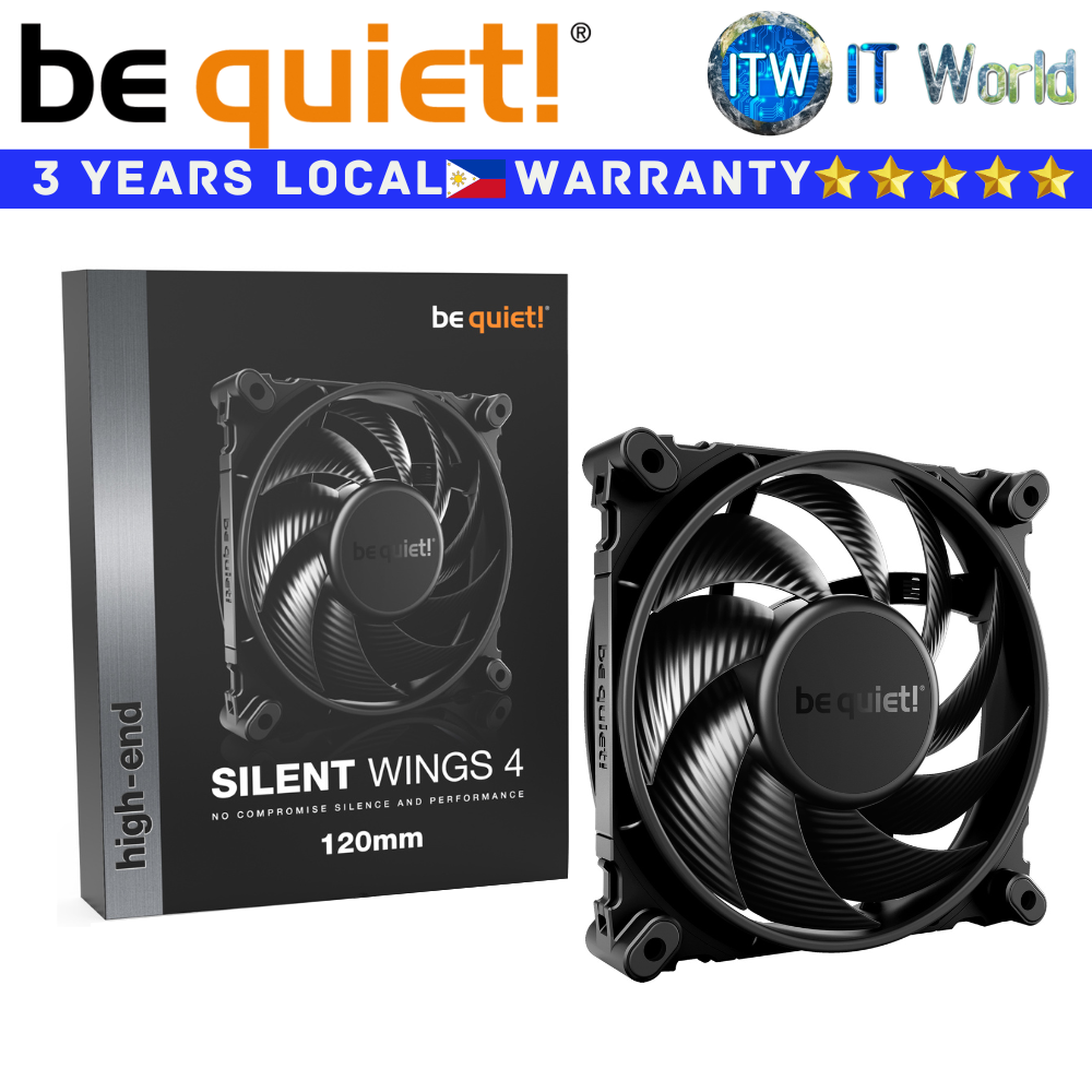 Be Quiet! PC Fan Silent Wings 4 120mm PWM Fluid Dynamic Bearing Black (BL093)