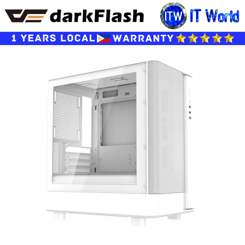 Darkflash Computer PC Case DB330M Mesh Luxury MATX (White)