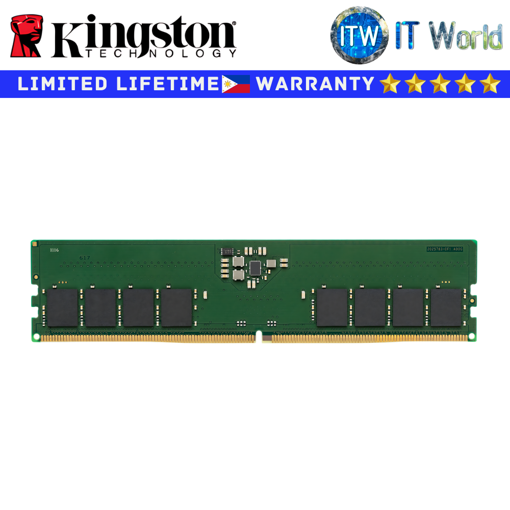 Kingston DDR5 16GB (1RX8) 4800MT/s Non-ECC Unbuffered DIMM (KVR48U40BS8-16)