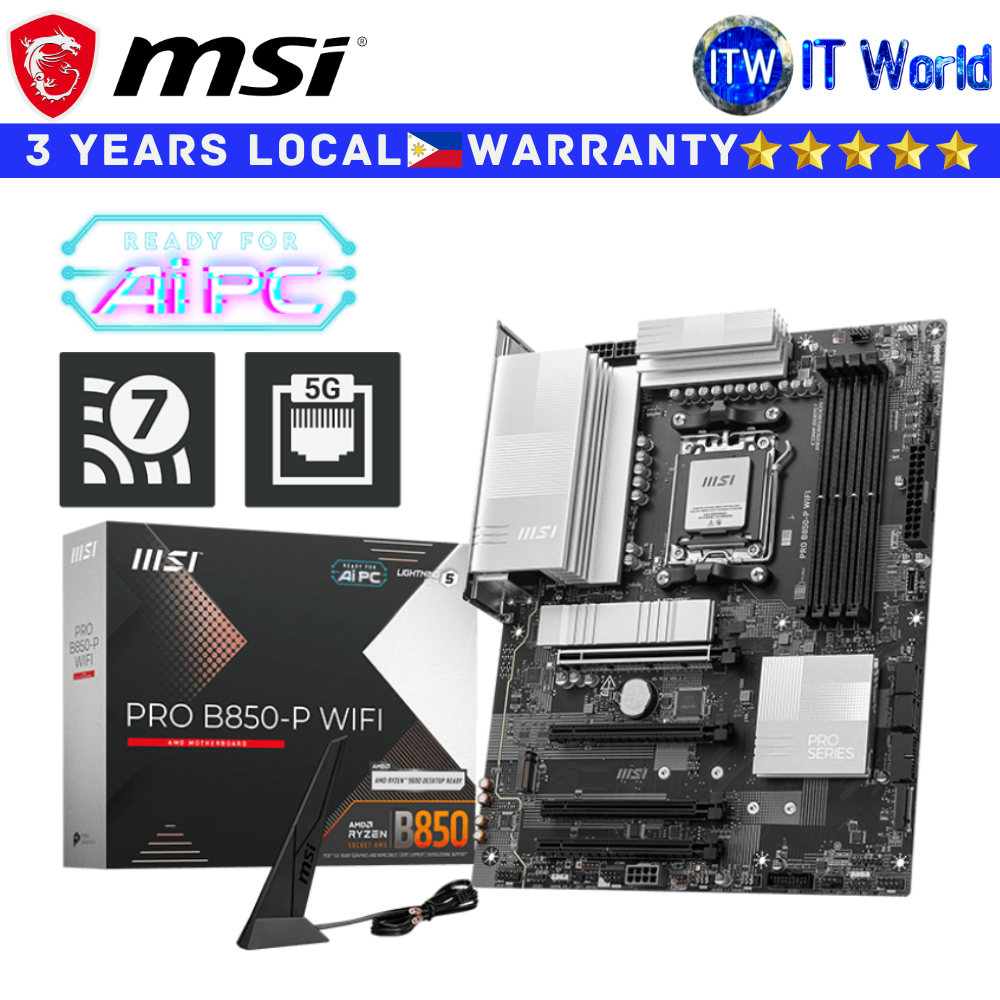 MSI Motherboard Pro B850-P Wifi ATX AM5 DDR5