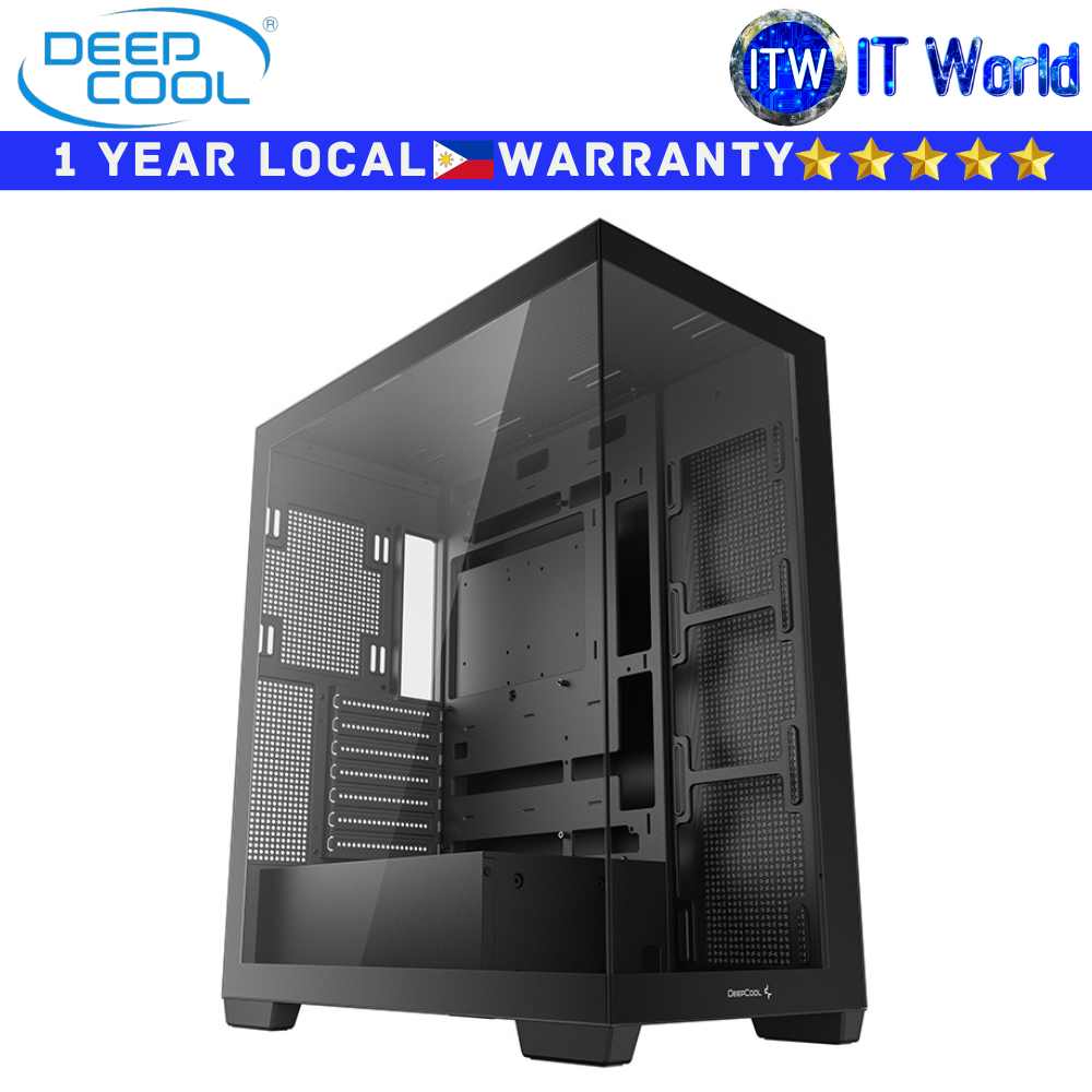 Deepcool Computer PC Case CG580 Single-Chamber Tempered Glass Black (R-CG580-BKNDA0-G-1)