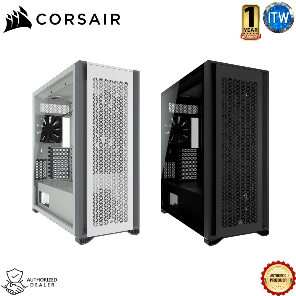 Corsair 7000D AIRFLOW Full-Tower ATX PC Case in Black and White (Black)