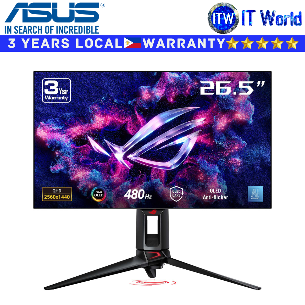 ASUS Gaming Monitor ROG Swift OLED PG27AQDP 27&quot; 2560x1440 / 480Hz / 0.3ms GTG / Flicker-free