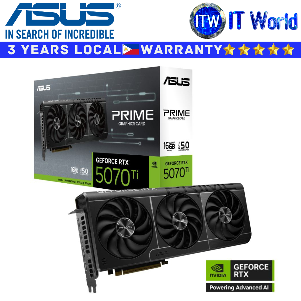 ASUS RTX 5070 Ti 16GB GDDR7 Prime Geforce Graphic Card (PRIME-RTX5070TI-16G)