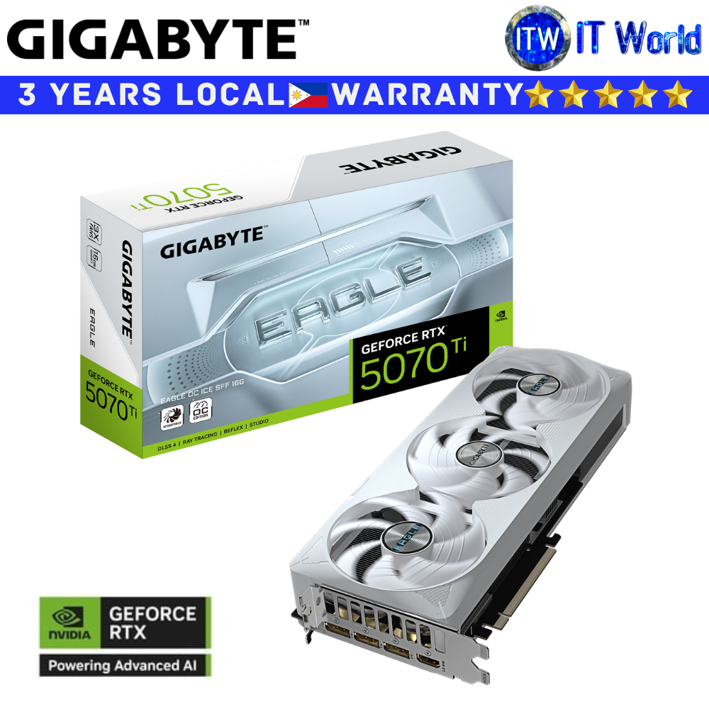 Gigabyte RTX 5070 Ti Eagle OC Ice SFF 16GB GDDR7 Geforce Graphic Card (GV-N507TEAGLEOC-ICE-16G