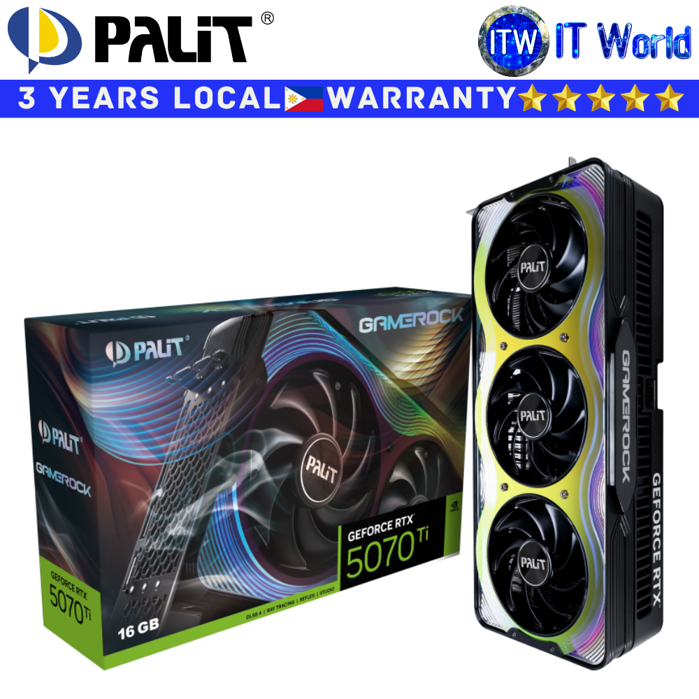 Palit RTX 5070 Ti 16GB GDDR7 GameRock Geforce Graphic Card (NE7507T019T2-GB2030G)