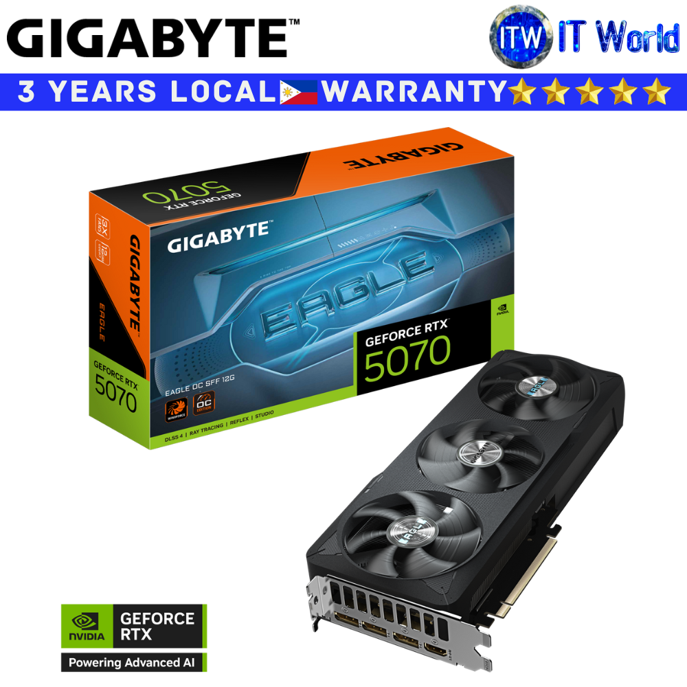 Gigabyte RTX 5070 Eagle OC SFF 12GB GDDR7 Geforce Graphic Card (GV-N5070EAGLE-OC-12GD)