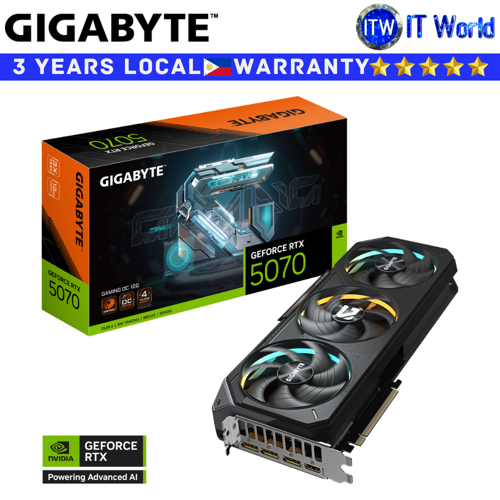 Gigabyte RTX 5070 Gaming OC 12GB GDDR7 Geforce Graphic Card (	GV-N5070GAMING-OC-12GD)