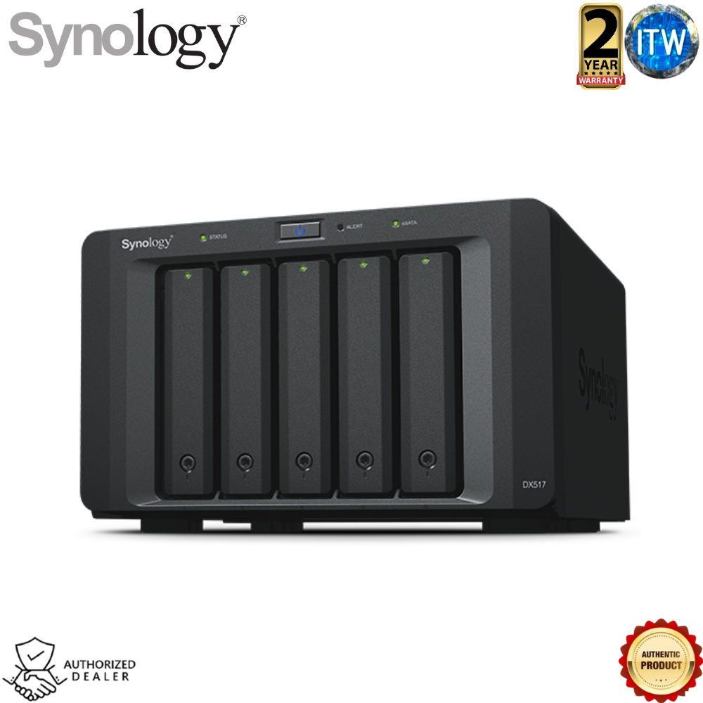 Synology DX517 - 5bay 3.5&quot;/2.5&quot; SATA Expansion Unit, 10000GB, ATA-4, Diskless NAS