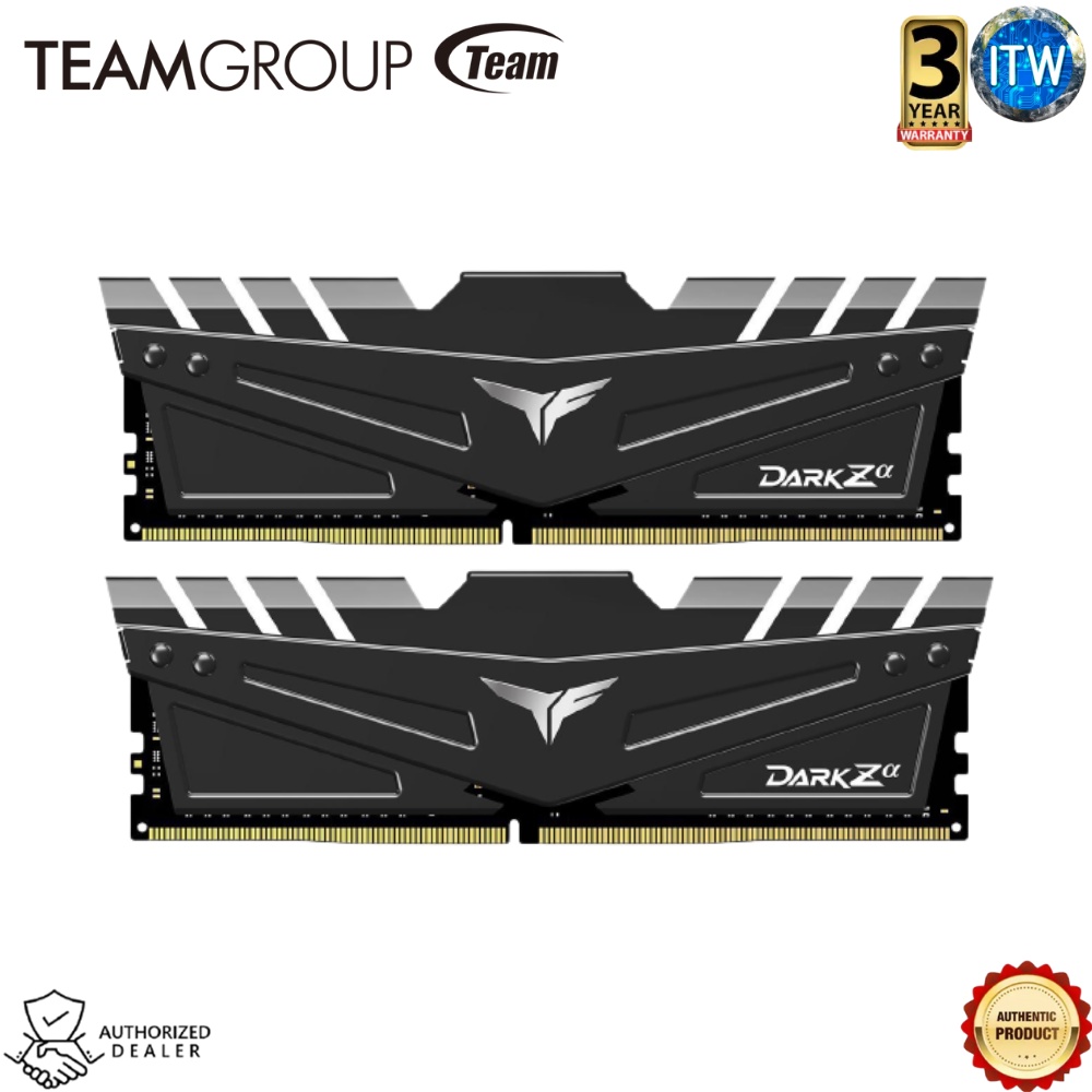 TEAMGROUP T-Force Dark Za (Alpha) 32GB Kit (2x16GB) DDR4 Dram 3600MHz (PC4-28800) CL18 Desktop Memory Module for AMD Ryzen - TDZAD432G3600HC18JDC01