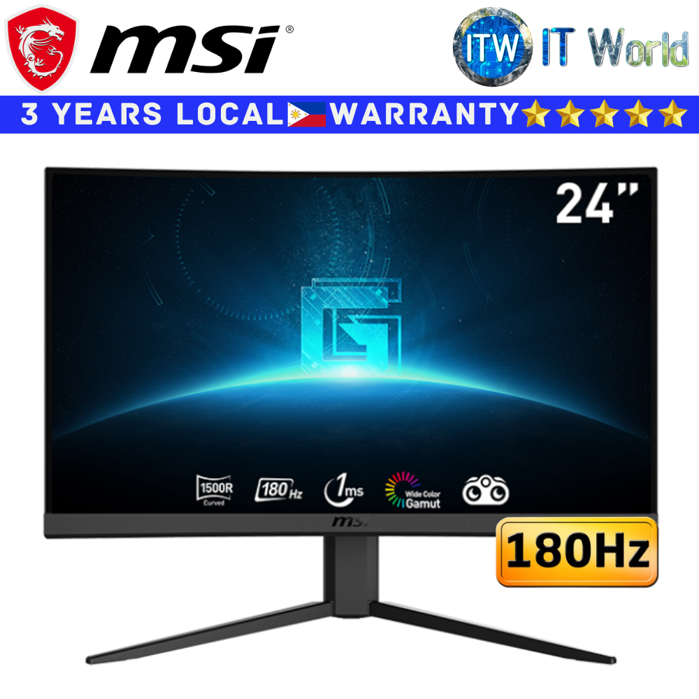 MSI Curved Gaming Monitor G24C4 E2 23.6&quot; 1920x1080 FHD / 180Hz / VA / 1ms MPRT Adaptive sync