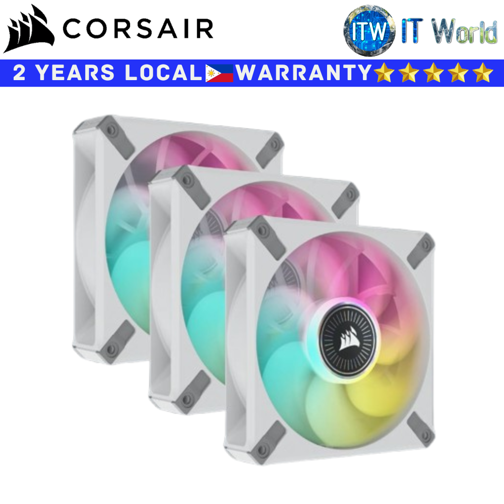 Corsair PC Fan iCUE ML120 RGB Elite Premium 120mm PWM Triple Pack White (CO-9050117-WW)